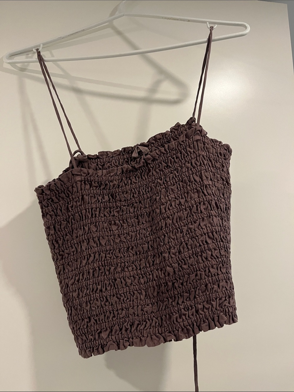 Left On Friday Spaghetti Strap Crop Top - Brown